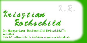 krisztian rothschild business card